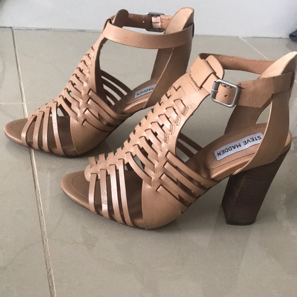 steve madden wooden block heel